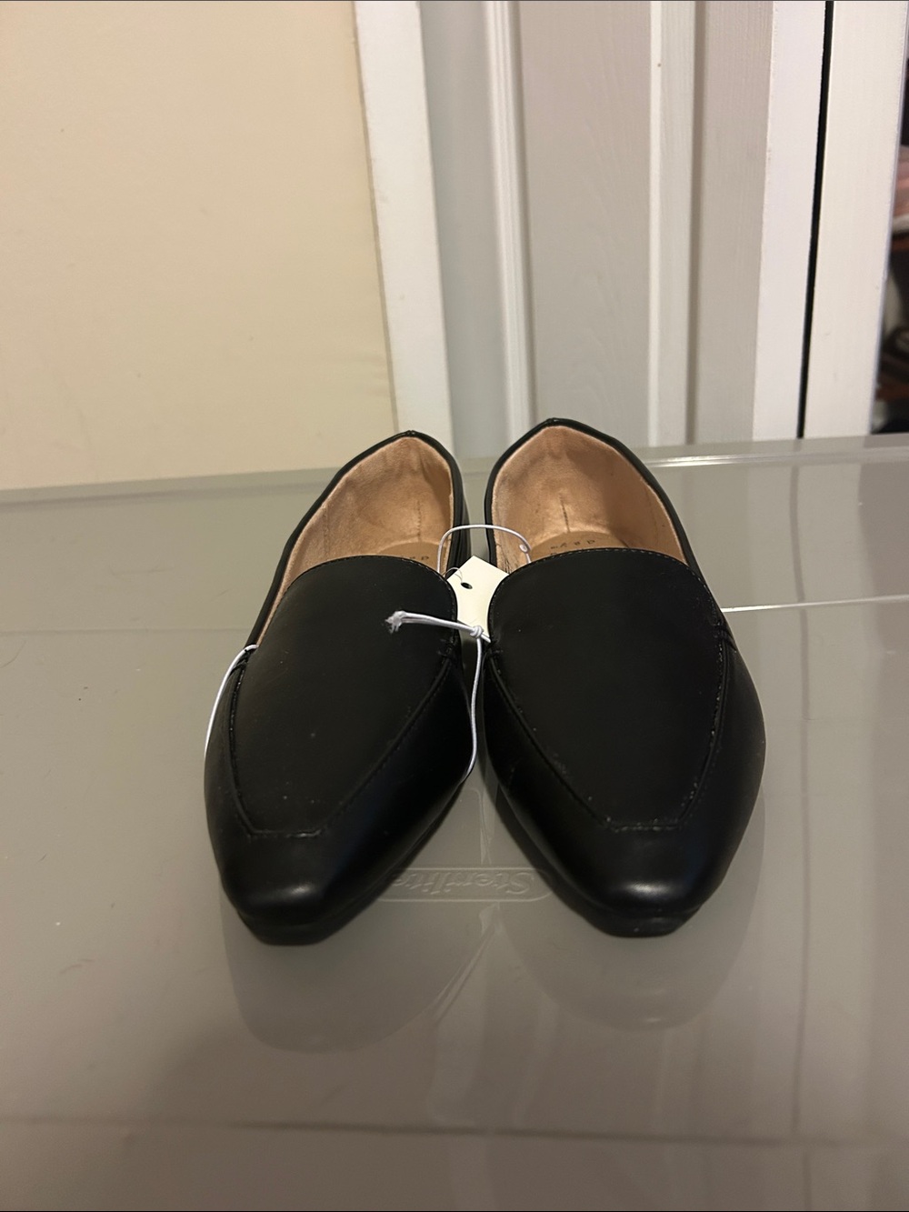a new day Black Pointed Slip-On Loafers